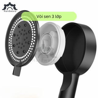 Vòi hoa sen tăng áp, đầu vòi dây vòi sen tắm tăng áp nóng lạnh 5 chế độ ，Bộ Vòi Sen Cầm Tay 5 Tốc Độ Nước