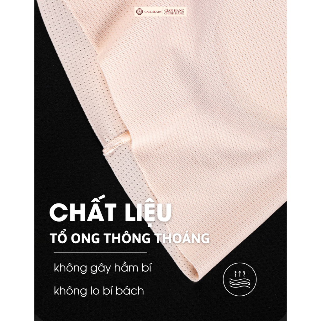 Quần độn hông tự nhiên Callalady không lộ viền, siết eo, nâng mông, nịt bụng dưới, siết đùi, chất liệu tổ ong 24