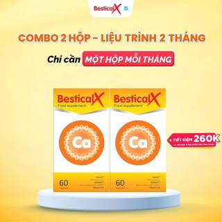 [Liệu trình 2 tháng] - Combo 2 hộp Canxi sinh học Bestical X 60 viên - Bổ sung canxi cho trẻ từ 8 tuổi