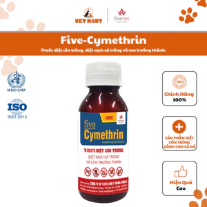 Dung Dịch Xịt Côn Trùng Five-Cymethrin Loại bỏ nhanh ve mạt bọ chét cho Gà, Vịt, Ngan, Ngỗng
