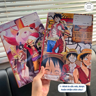[LẺ] Giấy Bao Tập, Bao Vở, Bao Sách Nhân Vật One Piece Giấy Bóng Dày Chất Lượng | Thiết kế bởi Pinandschool