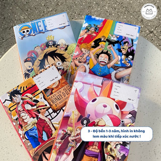 [LẺ] Giấy Bao Tập, Bao Vở, Bao Sách Nhân Vật One Piece Giấy Bóng Dày Chất Lượng | Thiết kế bởi Pinandschool