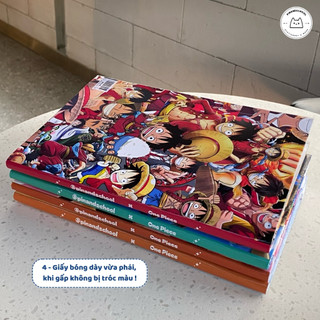 [LẺ] Giấy Bao Tập, Bao Vở, Bao Sách Nhân Vật One Piece Giấy Bóng Dày Chất Lượng | Thiết kế bởi Pinandschool