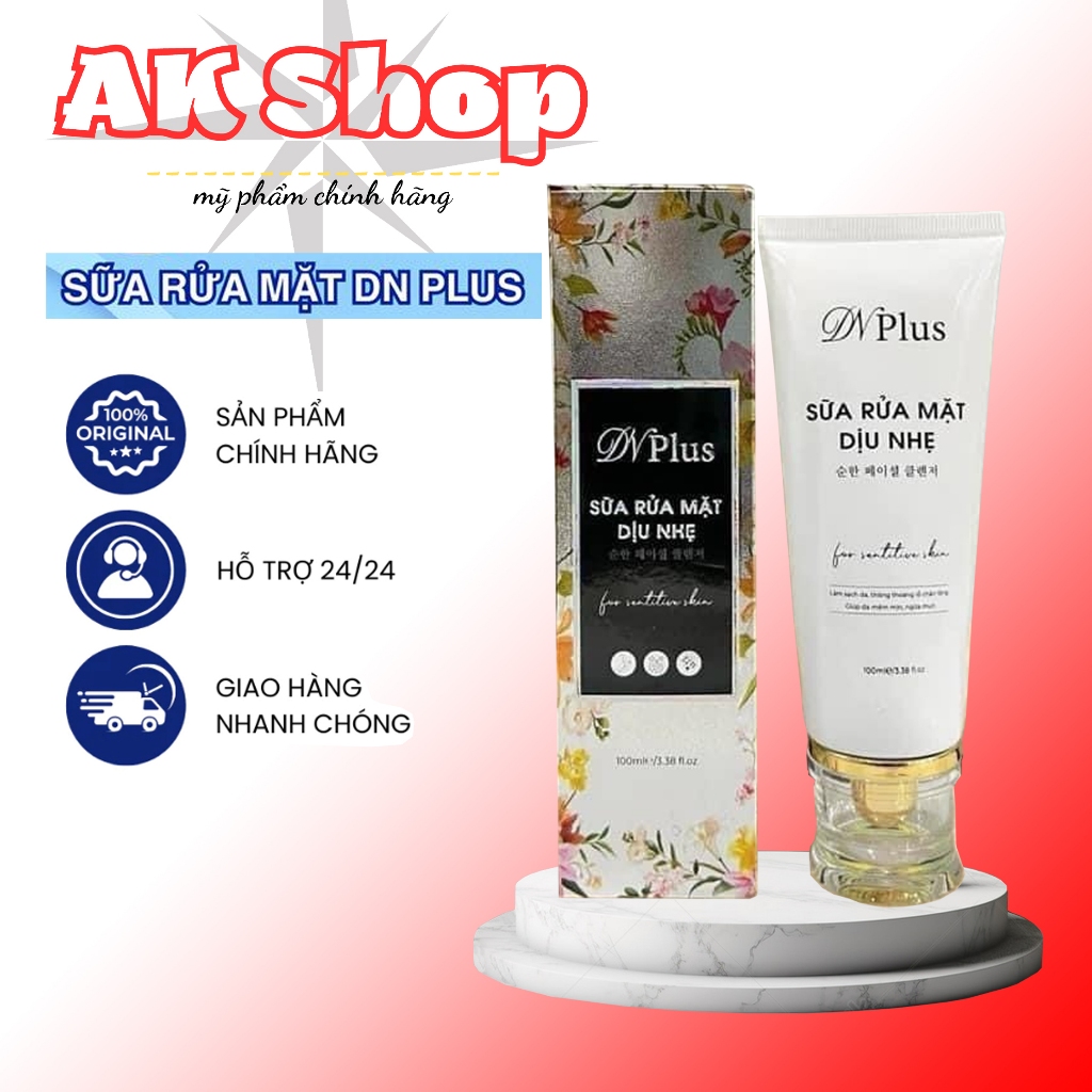 (Chính Hãng) Sữa Rữa Mặt Dịu Nhẹ DN Plus 100Ml