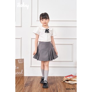 Set đồ đi học bé gái ILABY HCM áo sơ mi cánh tiên và chân váy xếp ly [1680 1911]