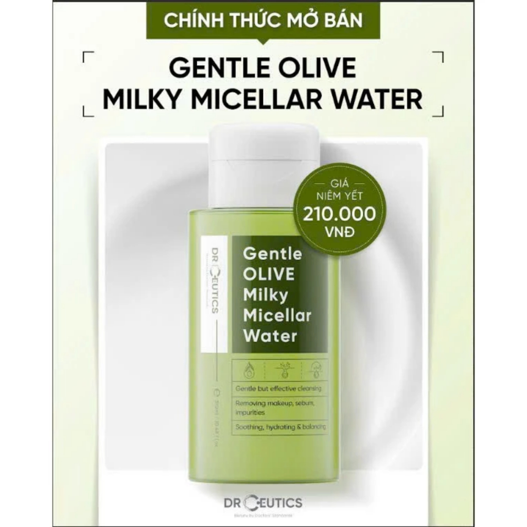 DRCEUTICS Nước Tẩy Trang Ultra-mild OLIVE Cleansing Water Cho Mọi Loại Da, Da Nhạy Cảm 310ml 480ml 500ml