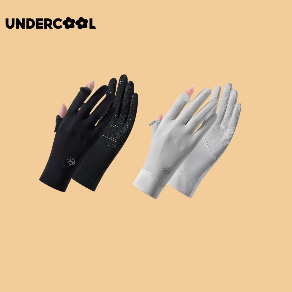 COMBO 2 Găng Tay Ngắn Chống Nắng UNDERCOOL Hở Ngón Chống Trượt Chống Tia UV Nhiều Màu GT01