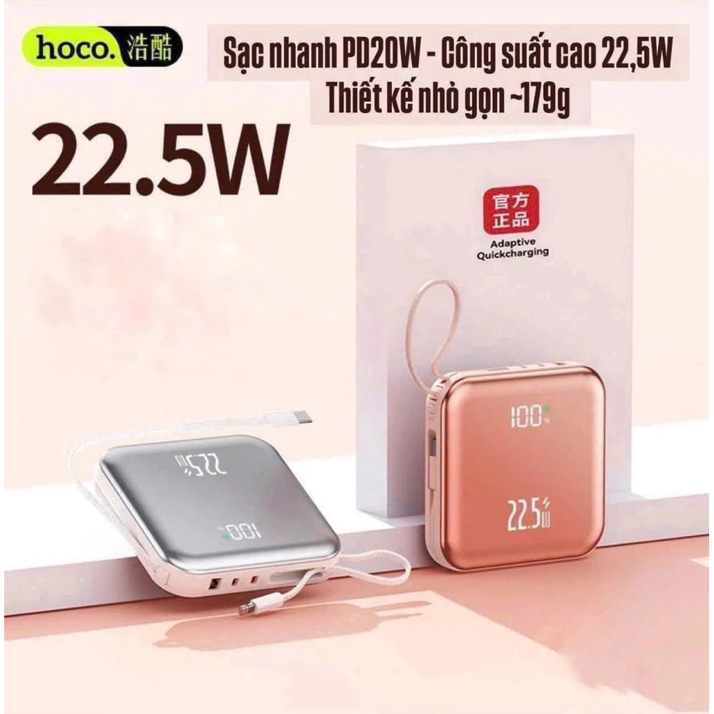 Sạc Hoco chính hãng tiêu chuẩn CCC- dung lượng 20.000maH sạc cực nhanh