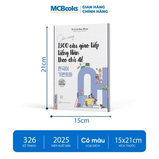 Sách - Cẩm nang 1300 câu giao tiếp tiếng Hàn theo chủ đề