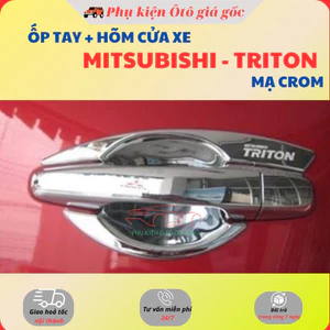 Ốp tay nắm, hõm cửa xe Mitsubishi Triton đời 2016 -> HIỆN NAY - Mạ Crom cao cấp, sáng bóng, bảo vệ xe