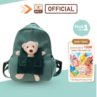 Balo Mầm Non Cao Cấp, Kèm Gấu Xinh, Dây Mềm Chống Gù, Đi Học Đi Chơi Cho Bé 1 - 5 Tuổi