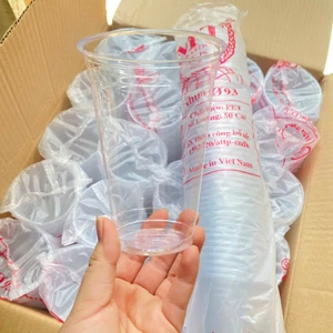 Ly Nhựa PET Đựng Cafe, Nước Ép Có Nắp Cầu, Nắp Uống Trực Tiếp - Size 360ml, 500ml, 700ml Miệng 93