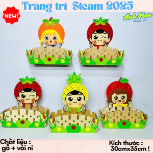 Kệ thư viện gỗ , trang trí mầm non, góc thư viện, tranh góc thủ công, tranh chủ đề mầm non