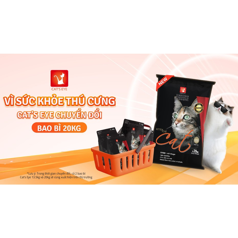 CAT'S EYE 20KG - Hạt Cateye thức ăn cho mèo mọi lứa tuổi cao cấp Hàn Quốc