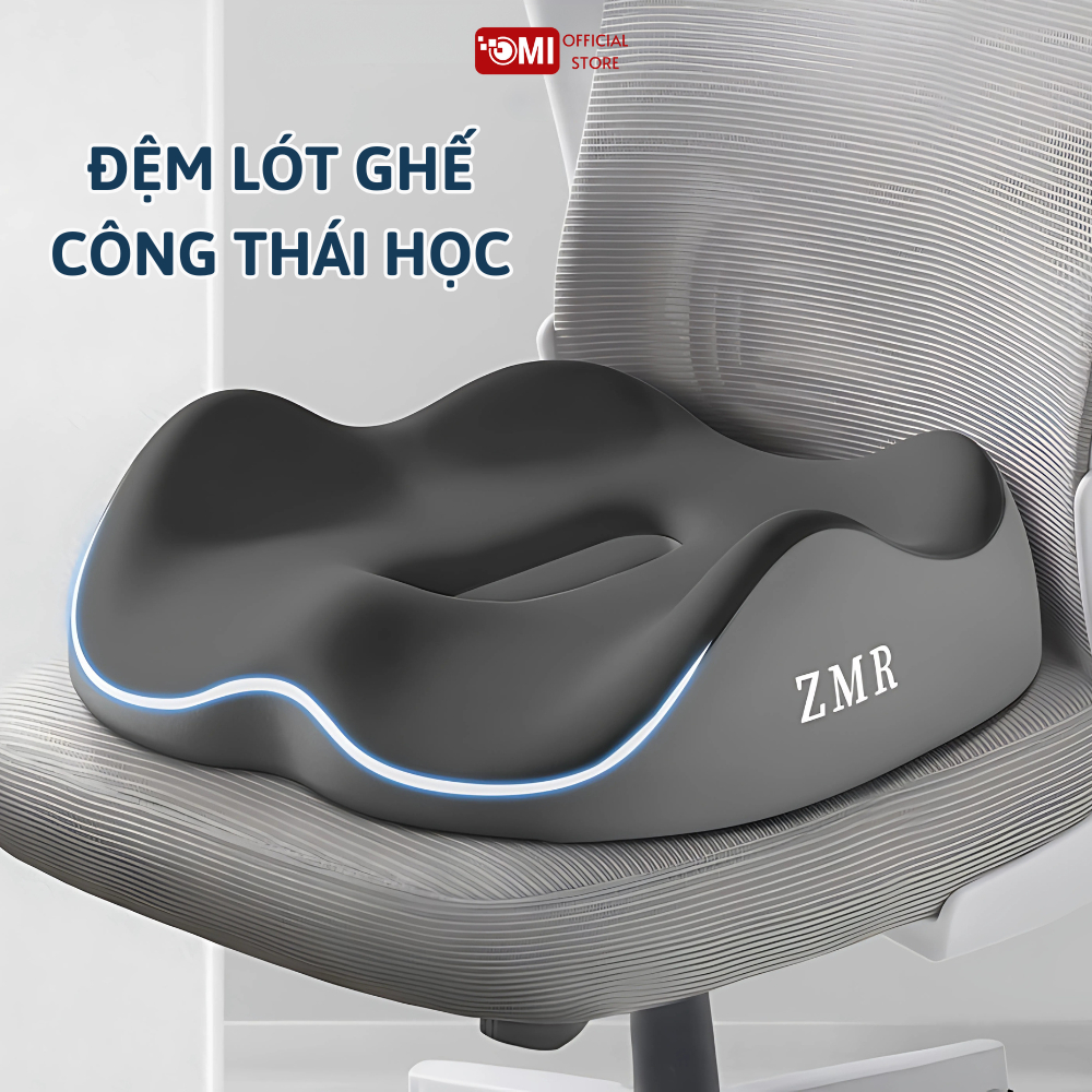 Đệm Lót Ghế Văn Phòng 3D Omi Chất Liệu Cao Su Non Đàn Hồi Tốt - Hình Ảnh Thực Tế