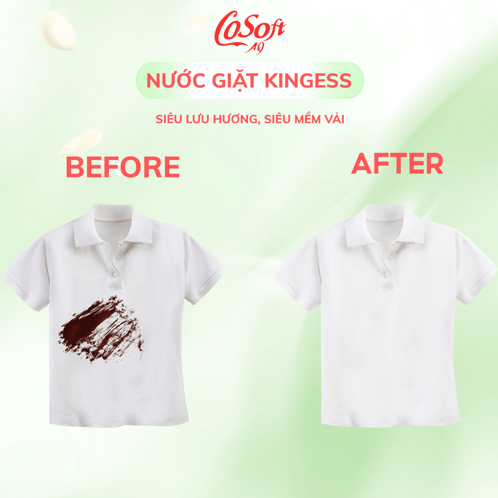Nước giặt Kingess 3 Trong 1-An toàn cho da, Siêu tiện lợi cho gia đình, Hương thơm dịu nhẹ, mềm vải
