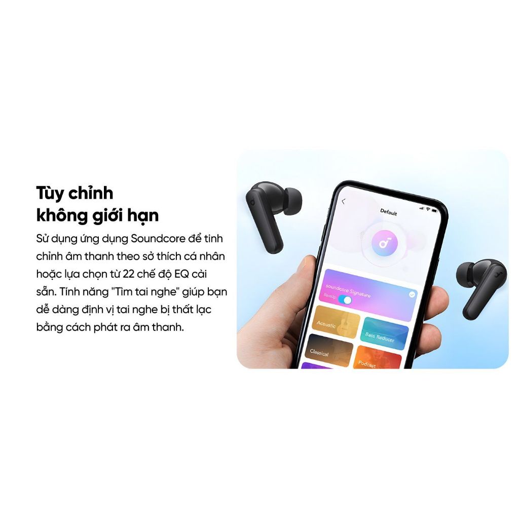 Tai nghe True Wireless Soundcore R50i - Anker A3949 Bluetooth 5.3. Bảo hành 18 tháng, 1 đổi 1 15 ngày. | BigBuy360 - bigbuy360.vn
