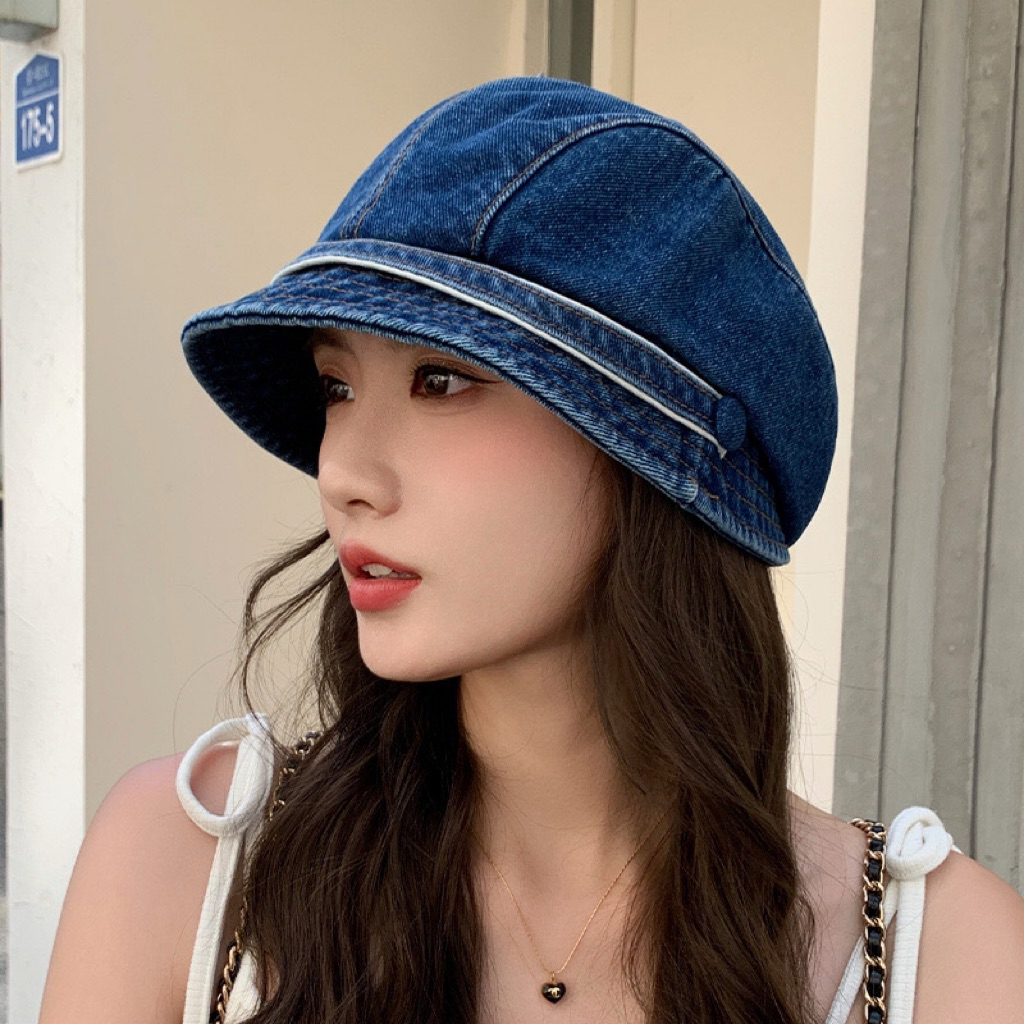 MŨ VÀNH JEAN, MŨ NỒI BERET DENIM MỀM CAO CẤP