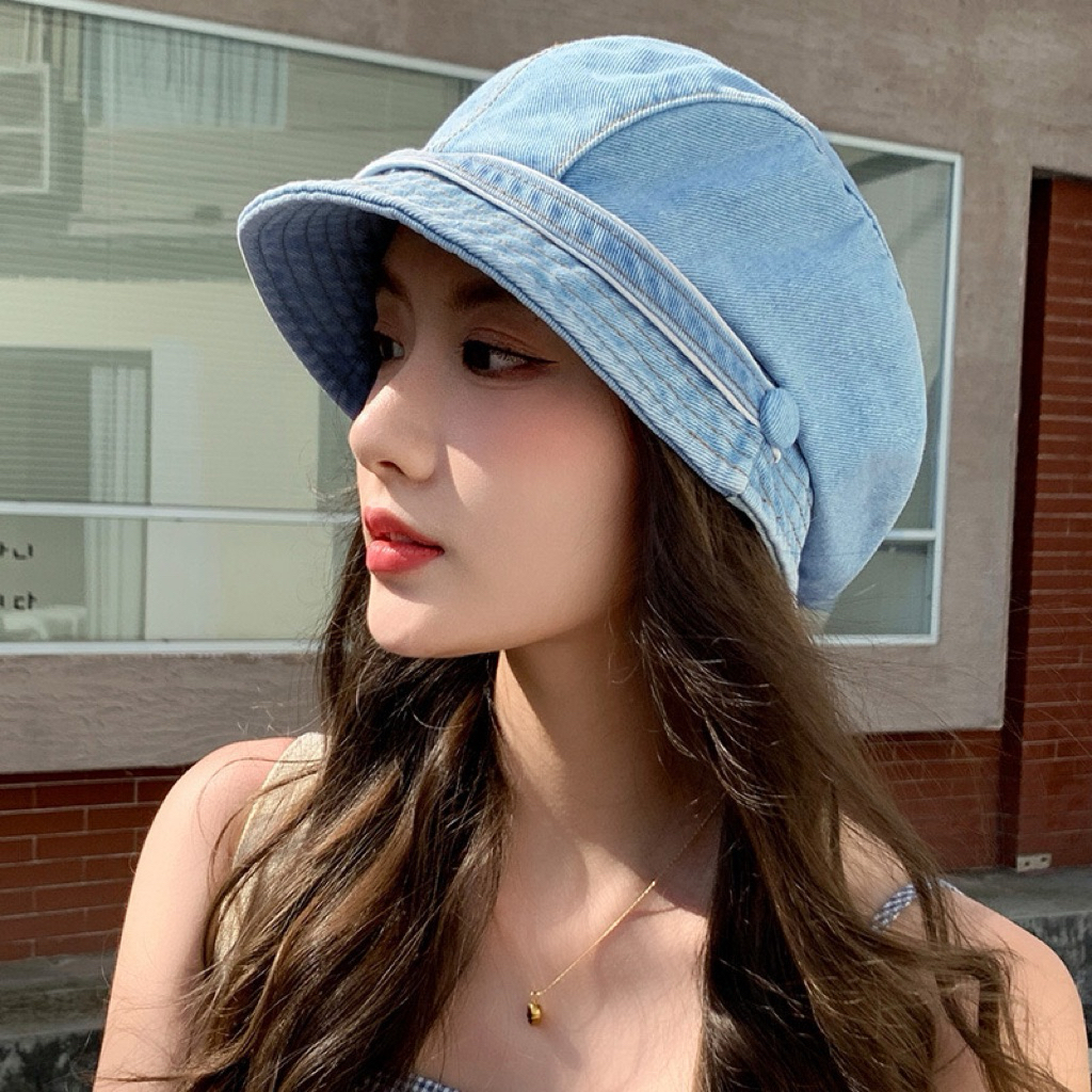 MŨ VÀNH JEAN, MŨ NỒI BERET DENIM MỀM CAO CẤP