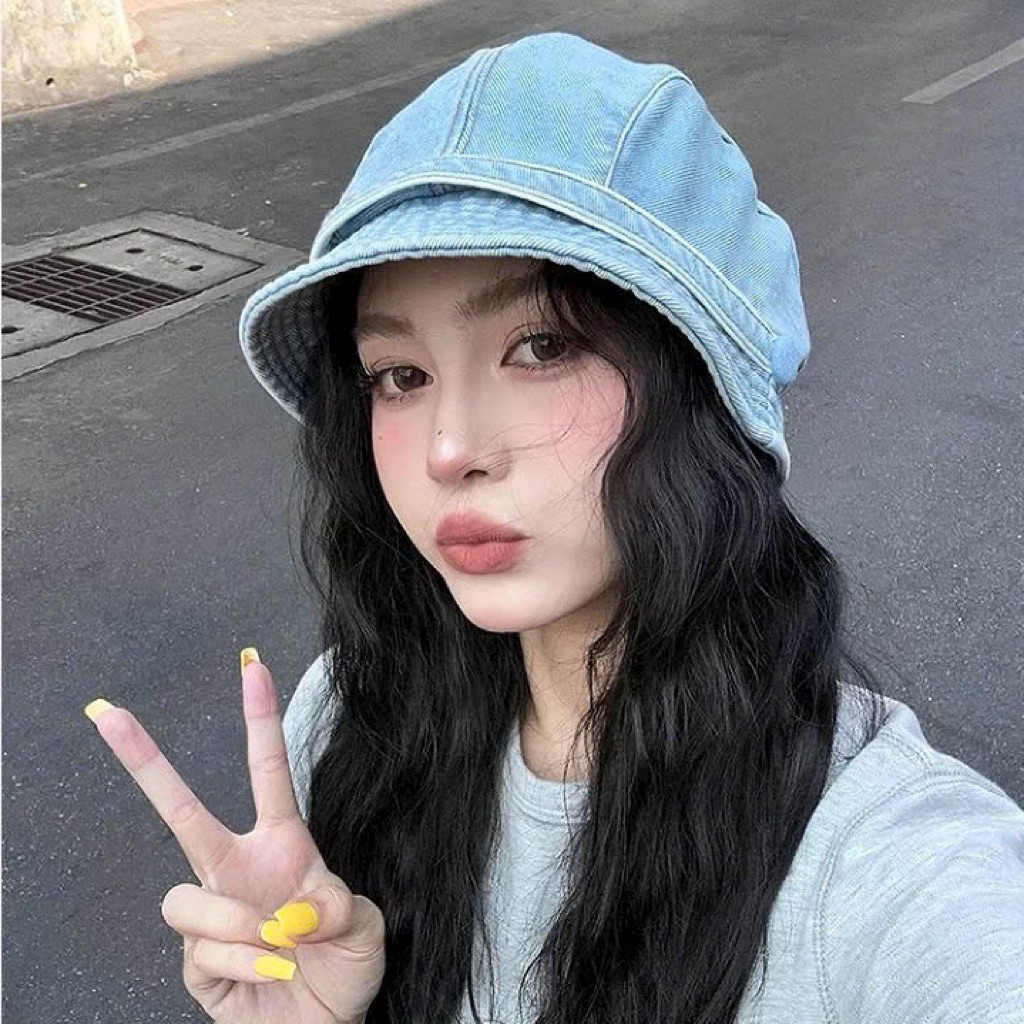 MŨ VÀNH JEAN, MŨ NỒI BERET DENIM MỀM CAO CẤP
