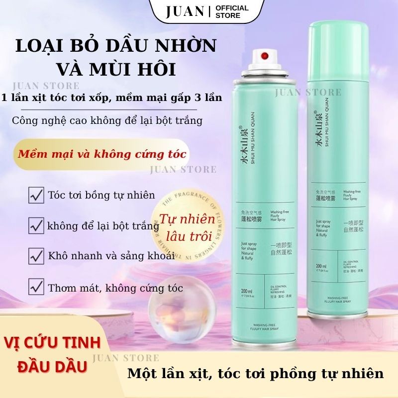 JUAN - Bình xịt dầu gội đầu khô 3 in 1 | Chính hãng | - Sẵn Hàng
