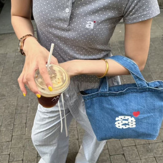 Hàn Quốc Triều thương hiệu aeae xô túi xách một vai túi denim tình yêu thư nách túi nữ