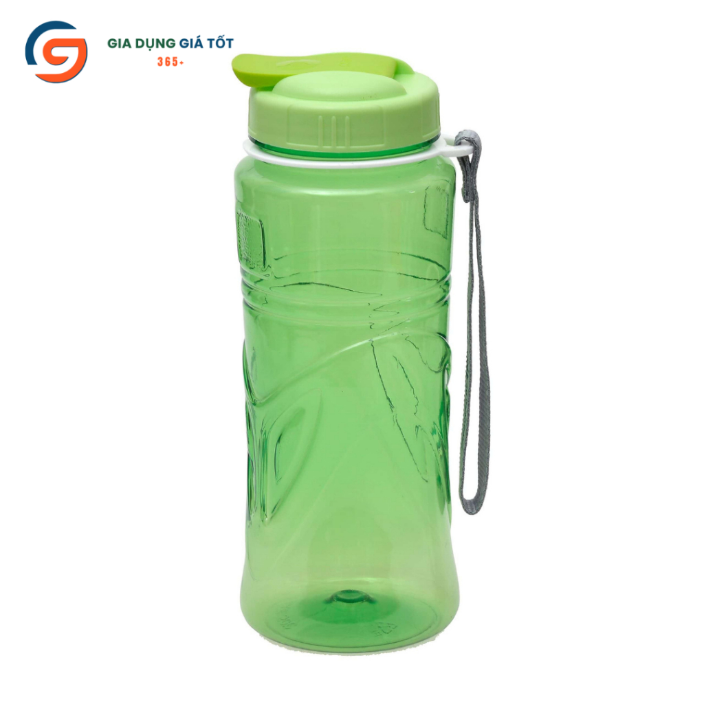 Bình nước thể thao nắp bật có dây, dung tích 500ml 750ml 1000ml, bình nhựa uống nước đi học, du lịch