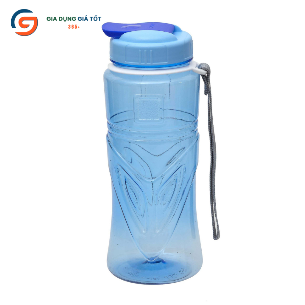 Bình nước thể thao nắp bật có dây, dung tích 500ml 750ml 1000ml, bình nhựa uống nước đi học, du lịch