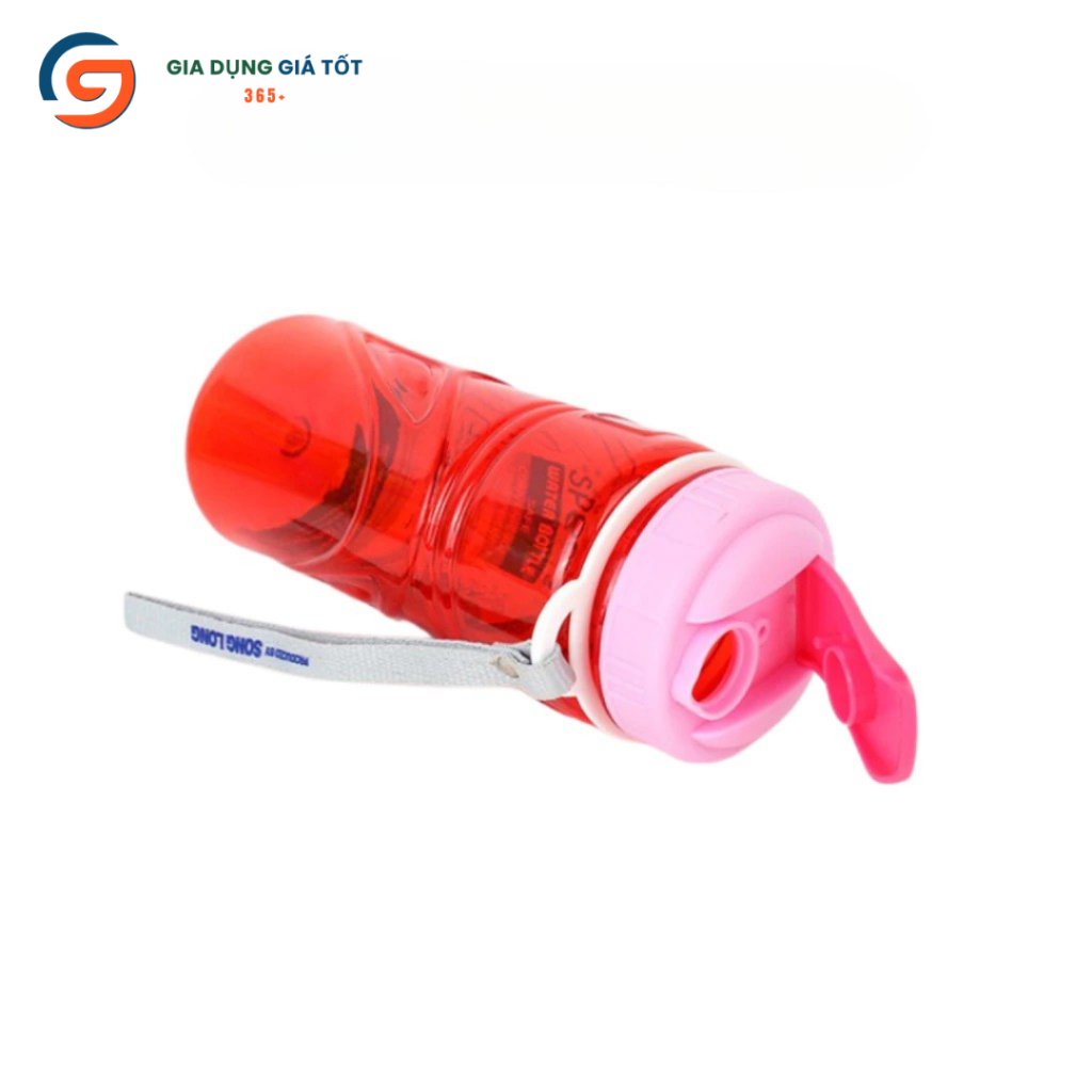 Bình nước thể thao nắp bật có dây, dung tích 500ml 750ml 1000ml, bình nhựa uống nước đi học, du lịch