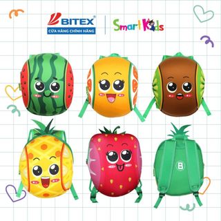 [5 mẫu] Balo Mẫu Giáo Tropical Fruit trái cây nhiêdành cho bé 3-5 tuổi màu sắc rực rỡ