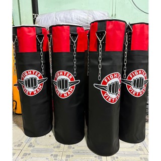 Vỏ bao cát boxing, vỏ bao cát Fighter cao cấp, dây xích, 80cm - 120cm, boxing, muay, kick, võ cổ truyền