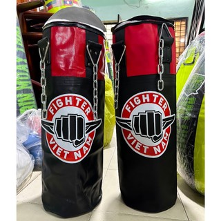 Vỏ bao cát boxing, vỏ bao cát Fighter cao cấp, dây xích, 80cm - 120cm, boxing, muay, kick, võ cổ truyền