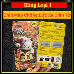 MIẾNG DÁN CHIP CHỐNG BỨC XẠ ĐIỆN TỪ NHẬT BẢN HITOKI HÌNH MÈO THẦN TÀI , NGĂN BỨC XẠ ĐIỆN THOẠI