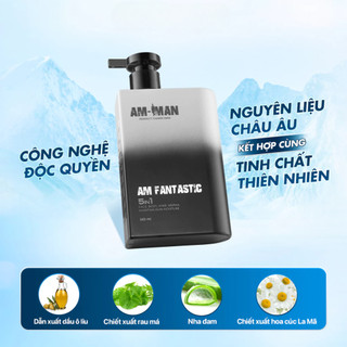 Sữa Tắm Gội AM FANTASTIC 5in1 365ml AM-MAN Tiện Lợi, Làm Sạch, Ngừa Mụn Lưng, Hương Nước Hoa Cao Cấp