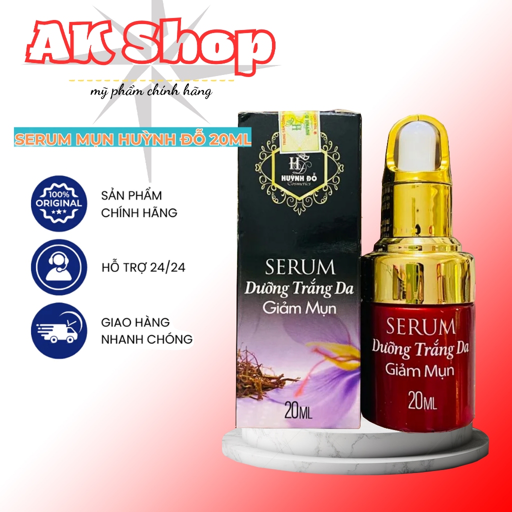 Serum Mụn Dưỡng Trắng Da Huỳnh Đỗ Cosmetics Chính Hãng 20ml