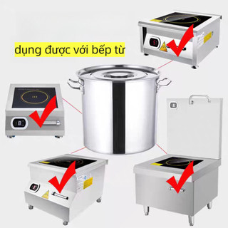 Nồi cao Inox 100% Luộc gà cao cấp Nấu Bún Phở,Dùng Cho Bếp Gas Bếp Từ, kích thước 30×30，35x35，40x40