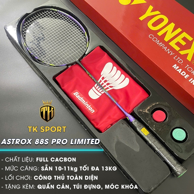 Vợt cầu lông Astroxx 88S Pro Tím Limited Full hộp khung trợ lực căng ...