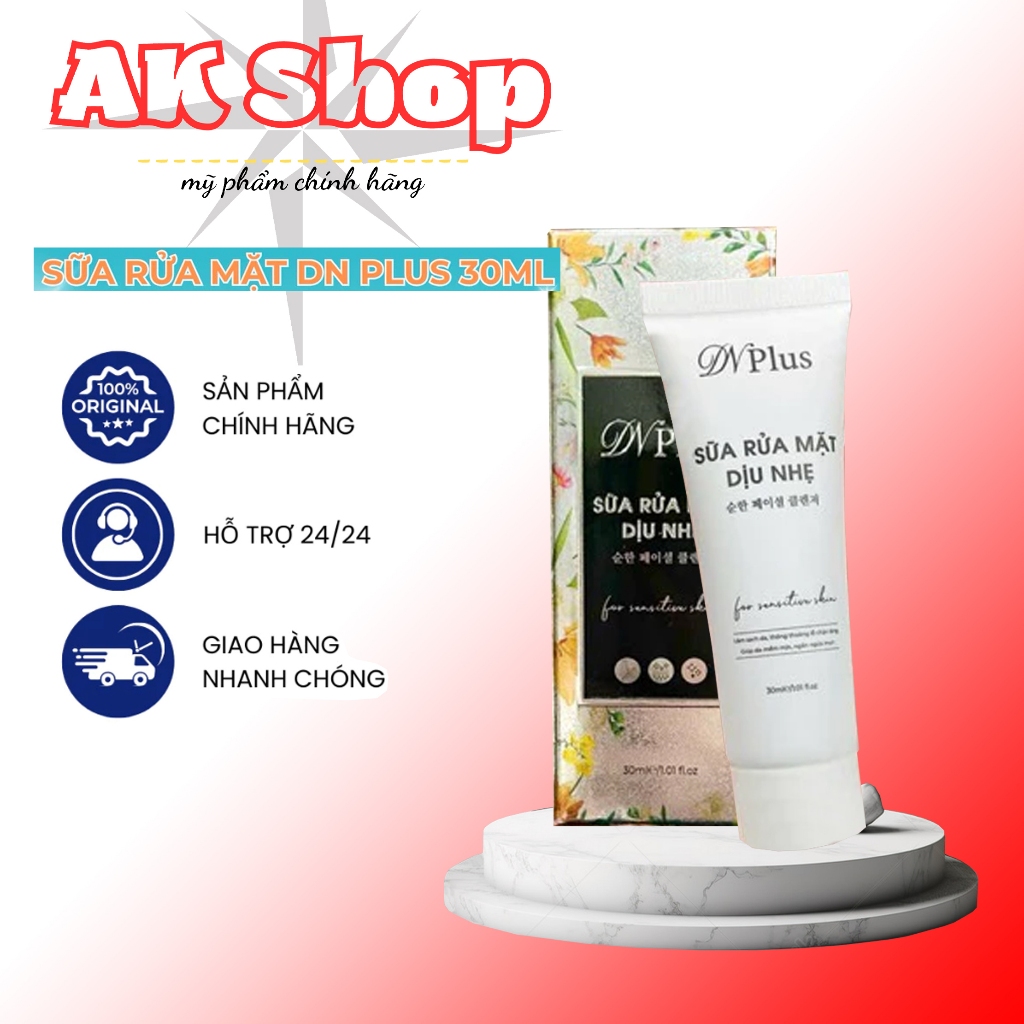 Chai Sữa Rửa Mặt Dn Plus 30ml Dịu Nhẹ Sạch Da