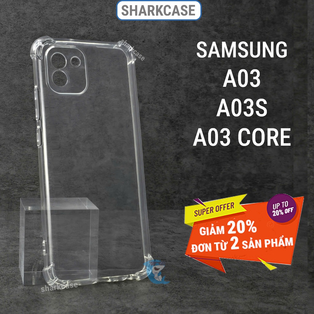 Ốp lưng Samsung A03, A03S, A03 core dẻo trong suốt silicon cao cấp ...