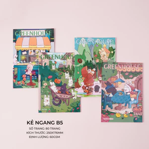 Vở Kẻ Ngang CLASSMATE GreenHouse 80/120 Trang Bìa Cán Bóng Cao Cấp Chống Nước Dành Cho Học Sinh NB5-08-0506/0507