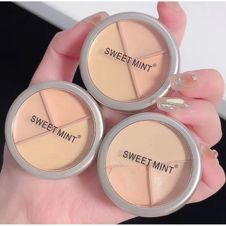 Sweetmint có ba màu che khuyết điểm che mắt quầng thâm mụn trứng cá đốm sắc lệnh làm sáng màu da