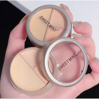 Sweetmint có ba màu che khuyết điểm che mắt quầng thâm mụn trứng cá đốm sắc lệnh làm sáng màu da