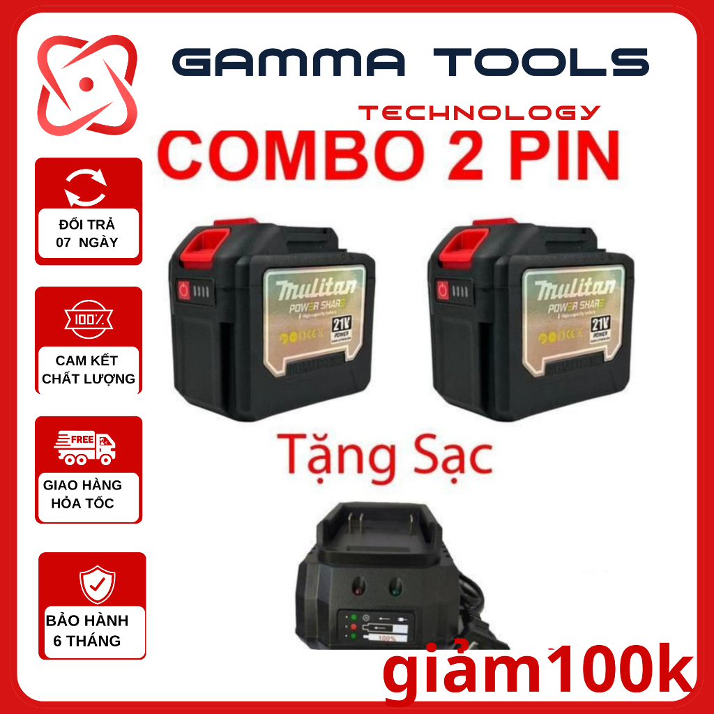 COMBO 2 Pin 20 Cell MULITAN Chân Pin Phổ Thông M21 có đèn LED báo Pin ...