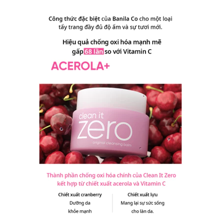 Sáp Tẩy Trang Zero Banila Co Clean It 100g Đủ Màu Original Purifying Revitalizing Nourishing [CHÍNH HÃNG]