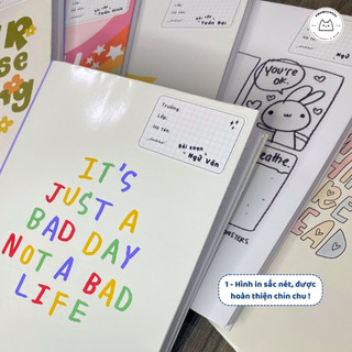 [LẺ] Giấy Bao Tập, Bao Vở, Bao Sách Câu Nói Động Lực Học Motivational Quotes | Thiết kế bởi Pinandschool