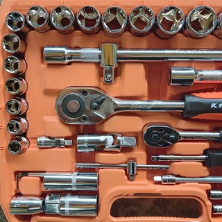 Bộ dụng cụ sửa chữa 94 chi tiết hãng KAPUSI K-9828 hệ 1/2 và 1/4 inch, thép Cr-v
