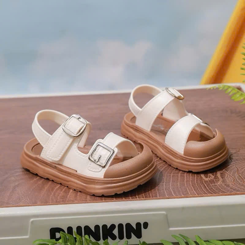 Giày sandal quai dán thời trang 2 khóa cho bé trai bé gái đi học mềm êm chân
