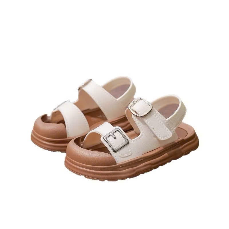 Giày sandal quai dán thời trang 2 khóa cho bé trai bé gái đi học mềm êm chân
