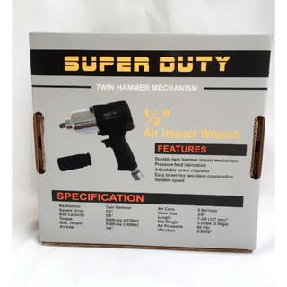 Máy bắn bulong 2 búa khí nén hệ 1/2 inch hãng KAPUSI Nhật Bản lực siết max 660Nm, BH 12 tháng