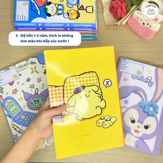 [LẺ] Giấy Bao Tập, Bao Vở, Bao Sách Hoạ Tiết Sanrio, Kuromi, Cinnamoroll | Thiết kế bởi Pinandschool